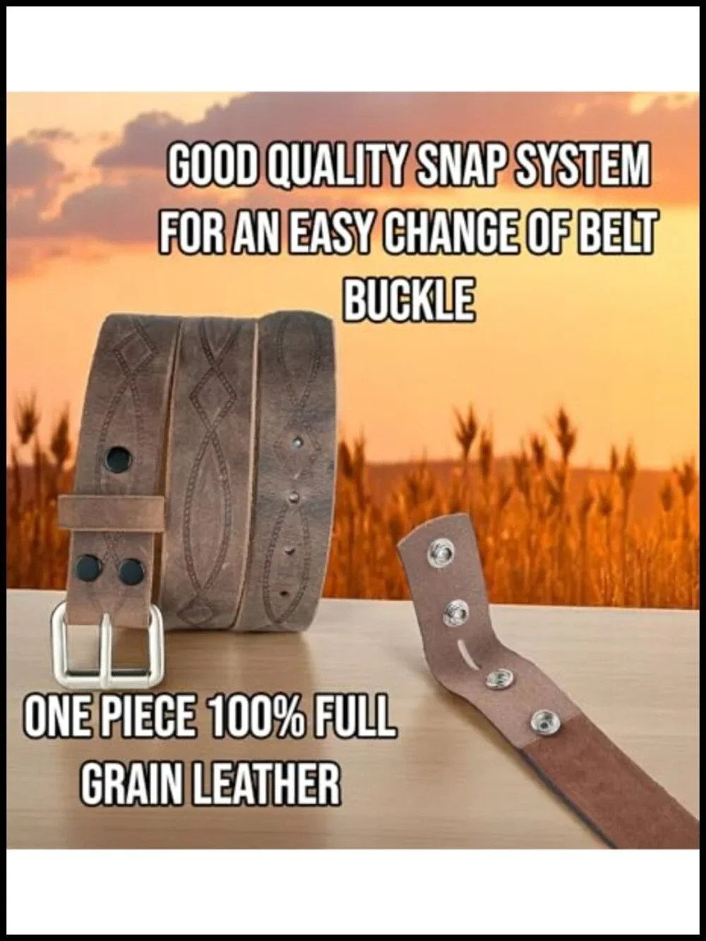 Distressed Leather Belt 1.5